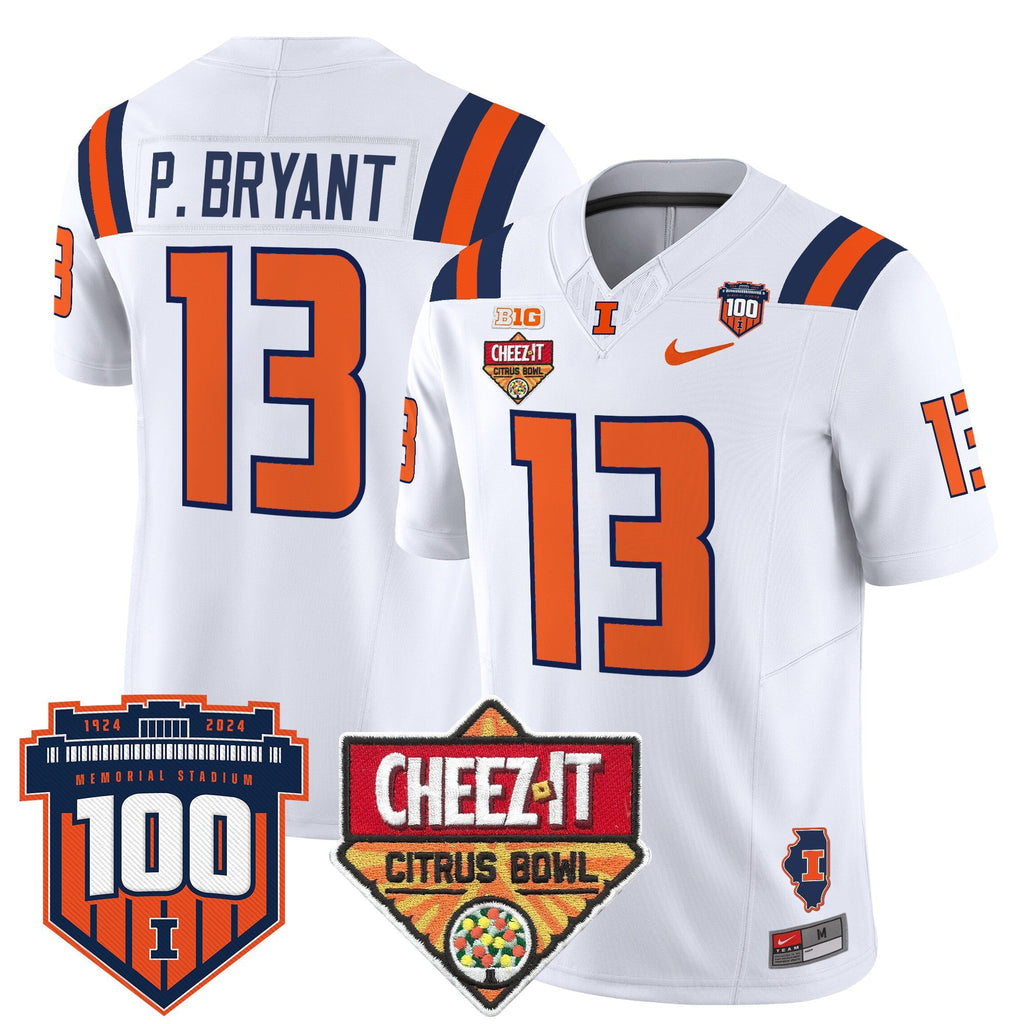 Men's Illinois Fighting Illini 2025 Cheez-It Citrus Bowl Patch Vapor Limited Jersey - All Stitched - image 35