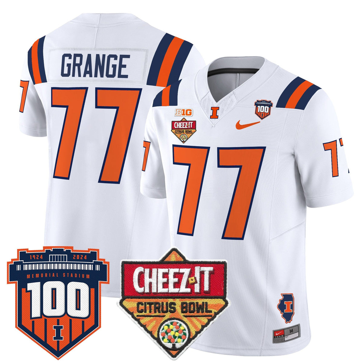 Men's Illinois Fighting Illini 2025 Cheez-It Citrus Bowl Patch Vapor Limited Jersey - All Stitched - image 37