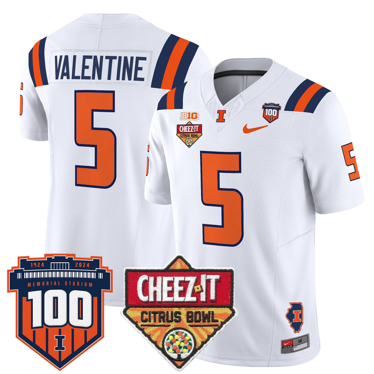 Men's Illinois Fighting Illini 2025 Cheez-It Citrus Bowl Patch Vapor Limited Jersey - All Stitched - image 38