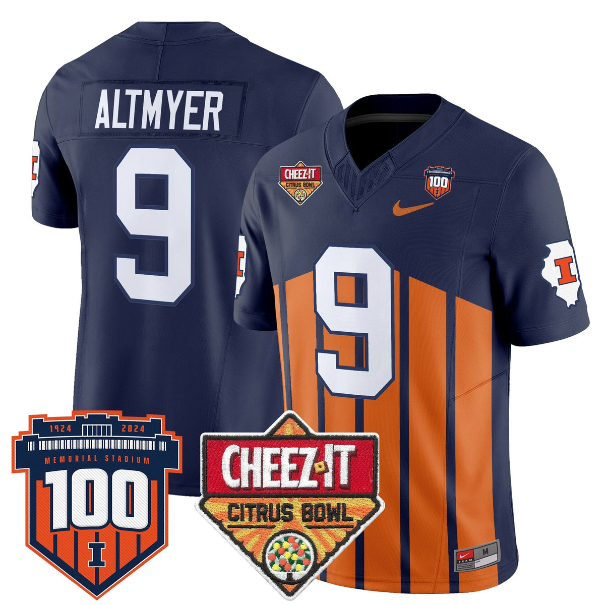 Men's Illinois Fighting Illini 2025 Cheez-It Citrus Bowl Patch Vapor Limited Jersey - All Stitched - image 41