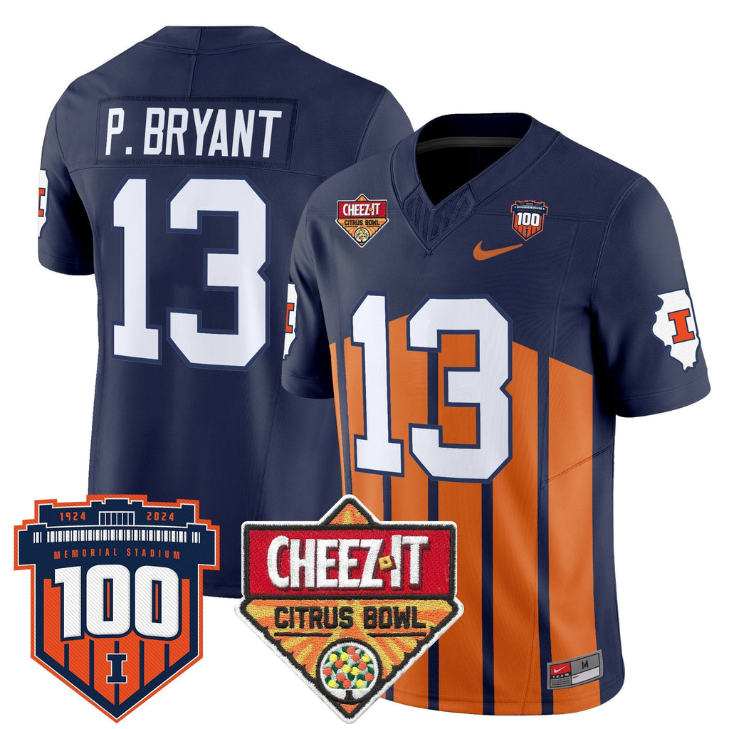 Men's Illinois Fighting Illini 2025 Cheez-It Citrus Bowl Patch Vapor Limited Jersey - All Stitched - image 43