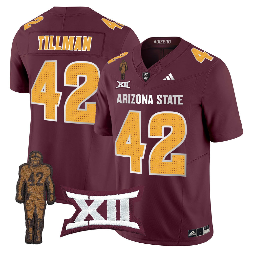 Men's Arizona State Sun Devils 2024 Pat Tillman Honoring Patch Vapor Limited Jersey V2 - All Stitched - image 33