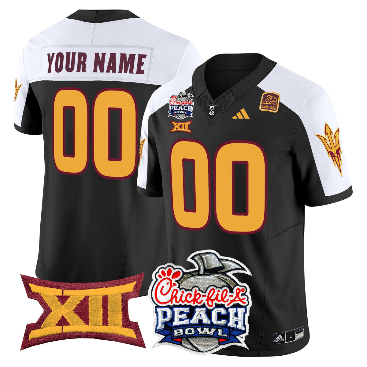 Arizona State Sun Devils 2025 Peach Bowl Vapor Limited Custom Jersey - All Stitched - image 2