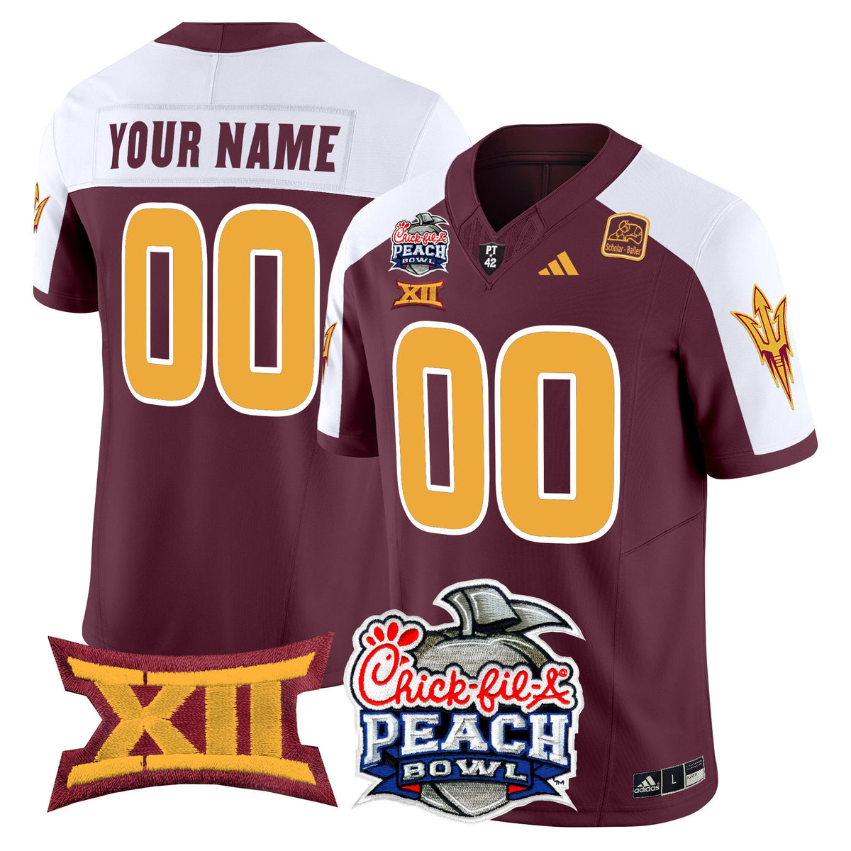 Arizona State Sun Devils 2025 Peach Bowl Vapor Limited Custom Jersey - All Stitched - image 1