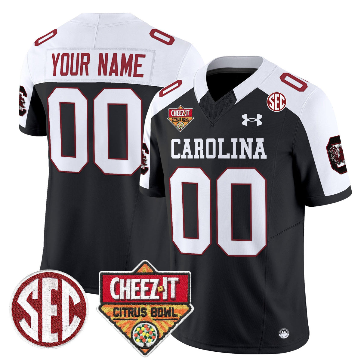 South Carolina Gamecocks 1980 Throwback Cheez-It Citrus Bowl Patch Vapor Limited Custom Jersey - All Stitched - image 5