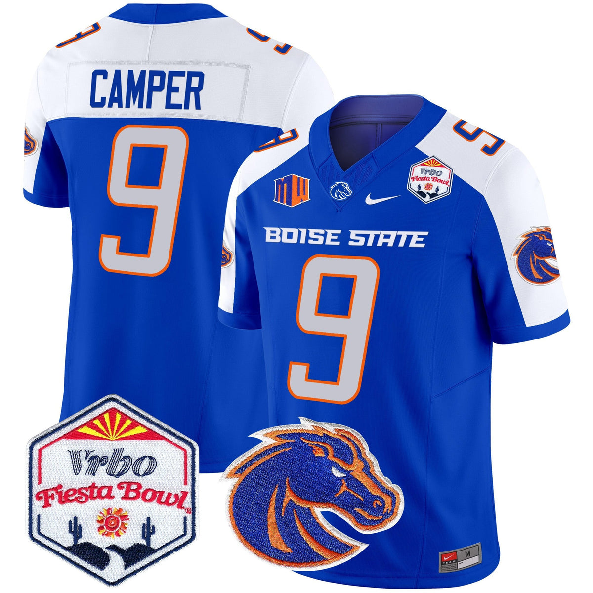 Men's Boise State Broncos 2025 The Fiesta Bowl Patch Vapor Limited Jersey - All Stitched - image 3