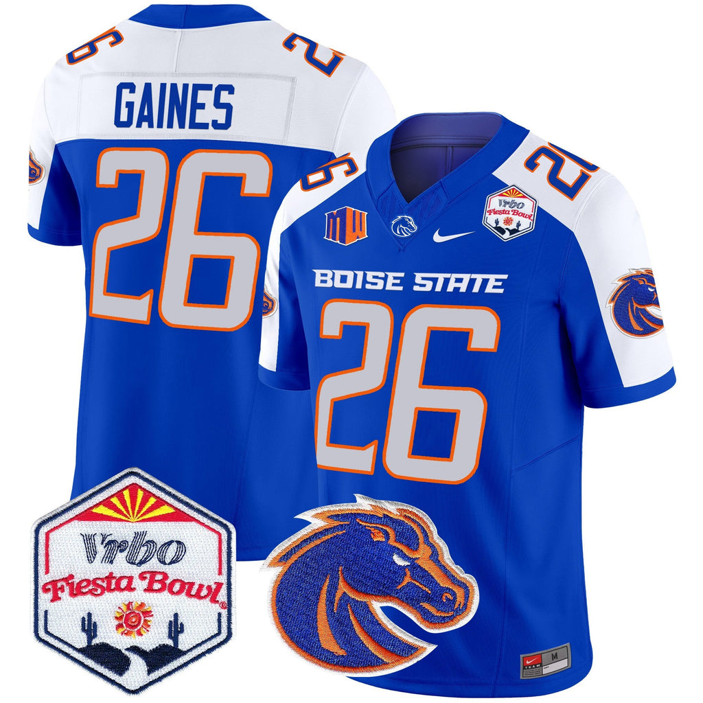 Men's Boise State Broncos 2025 The Fiesta Bowl Patch Vapor Limited Jersey - All Stitched - image 4
