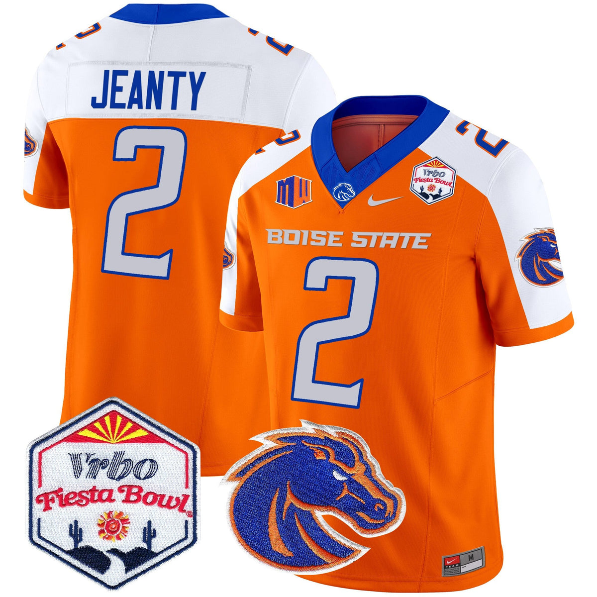 Men's Boise State Broncos 2025 The Fiesta Bowl Patch Vapor Limited Jersey - All Stitched - image 10