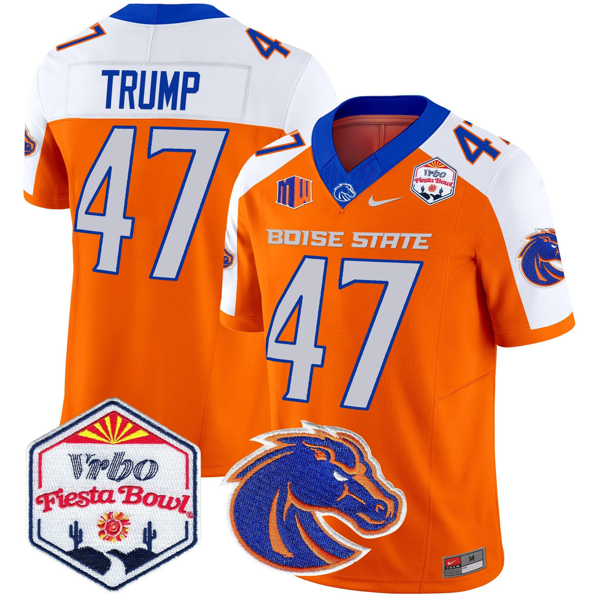 Men's Boise State Broncos 2025 The Fiesta Bowl Patch Vapor Limited Jersey - All Stitched - image 17