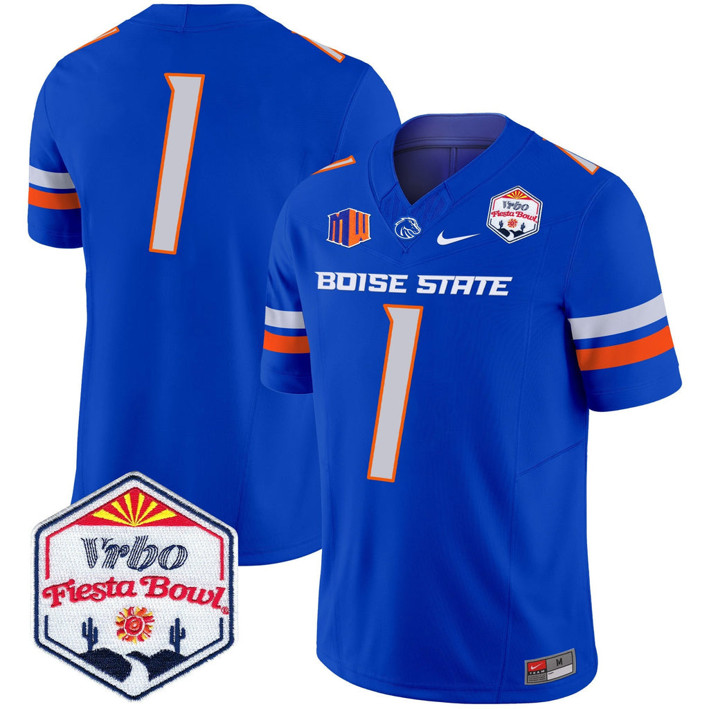 Men's Boise State Broncos 2025 The Fiesta Bowl Patch Vapor Limited Jersey - All Stitched - image 27