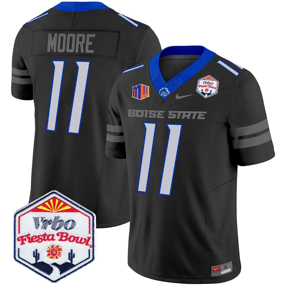 Men's Boise State Broncos 2025 The Fiesta Bowl Patch Vapor Limited Jersey - All Stitched - image 50