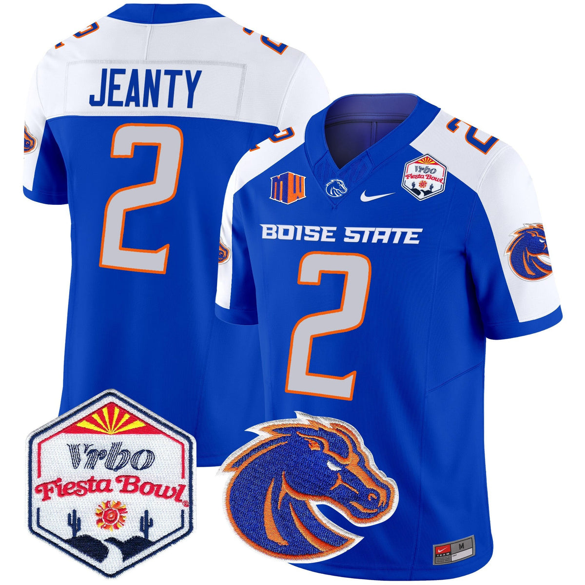 Men's Boise State Broncos 2025 The Fiesta Bowl Patch Vapor Limited Jersey - All Stitched - image 1