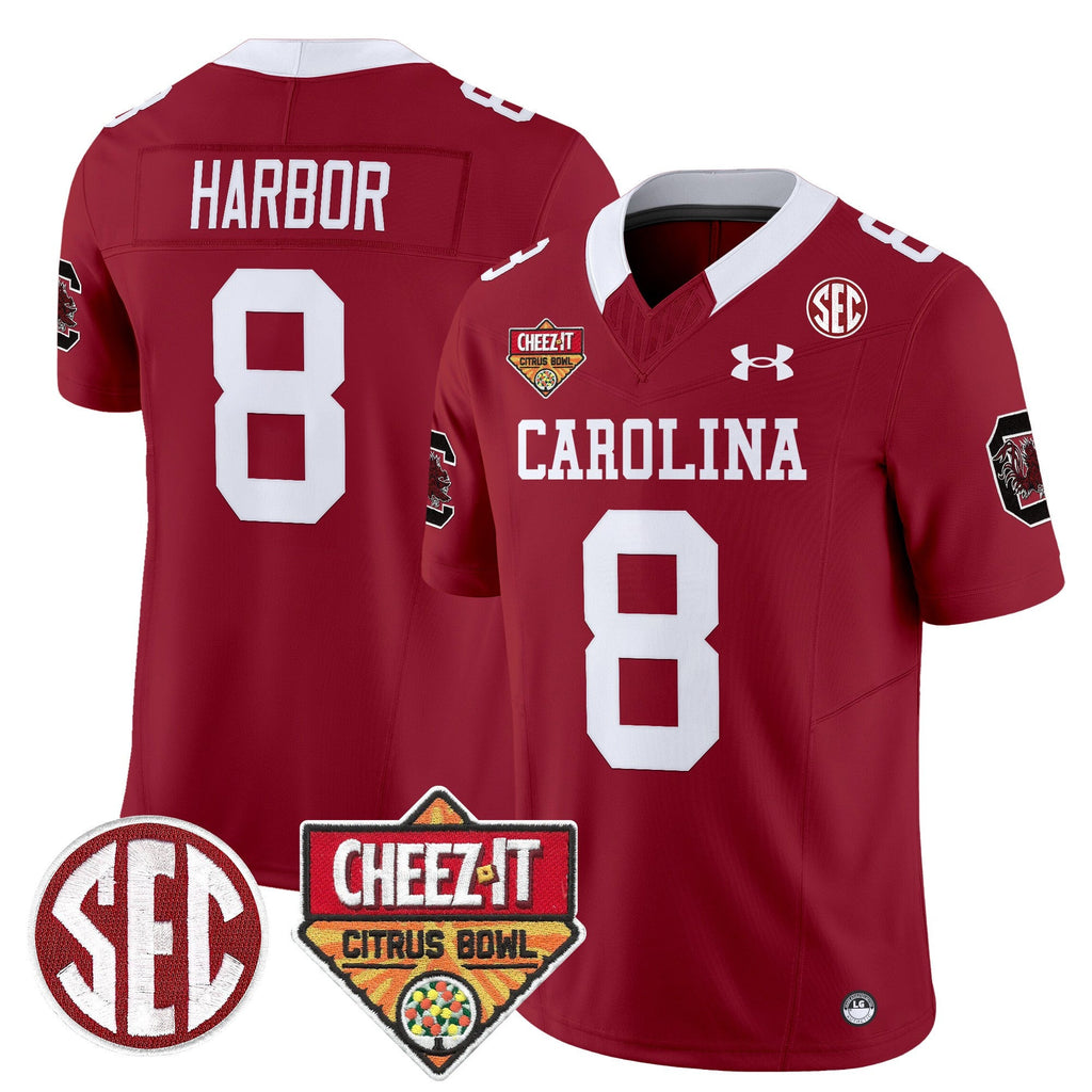 Men's South Carolina Gamecocks 1980 Throwback Cheez-It Citrus Bowl Patch Vapor Limited Jersey - All Stitched - image 5