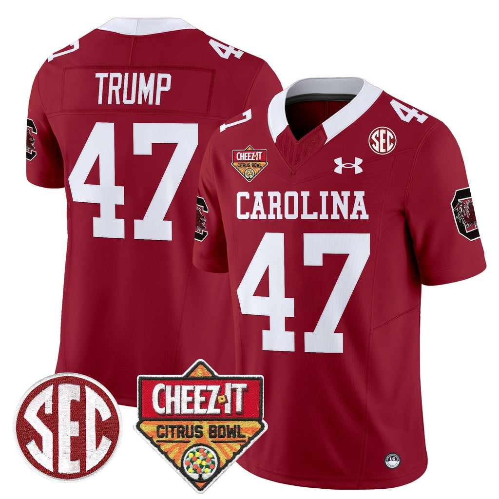 Men's South Carolina Gamecocks 1980 Throwback Cheez-It Citrus Bowl Patch Vapor Limited Jersey - All Stitched - image 7