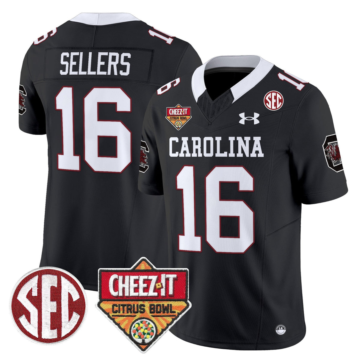 Men's South Carolina Gamecocks 1980 Throwback Cheez-It Citrus Bowl Patch Vapor Limited Jersey - All Stitched - image 10