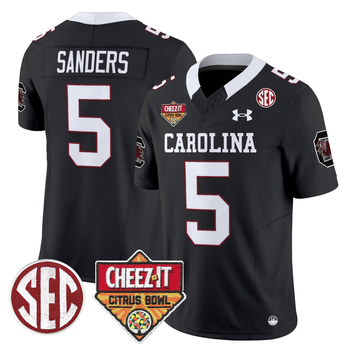 Men's South Carolina Gamecocks 1980 Throwback Cheez-It Citrus Bowl Patch Vapor Limited Jersey - All Stitched - image 11