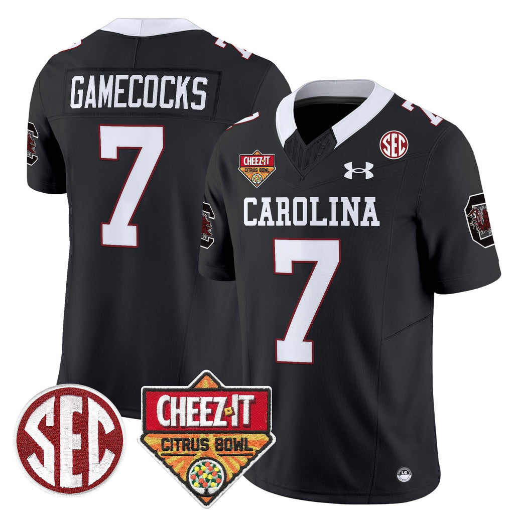 Men's South Carolina Gamecocks 1980 Throwback Cheez-It Citrus Bowl Patch Vapor Limited Jersey - All Stitched - image 14