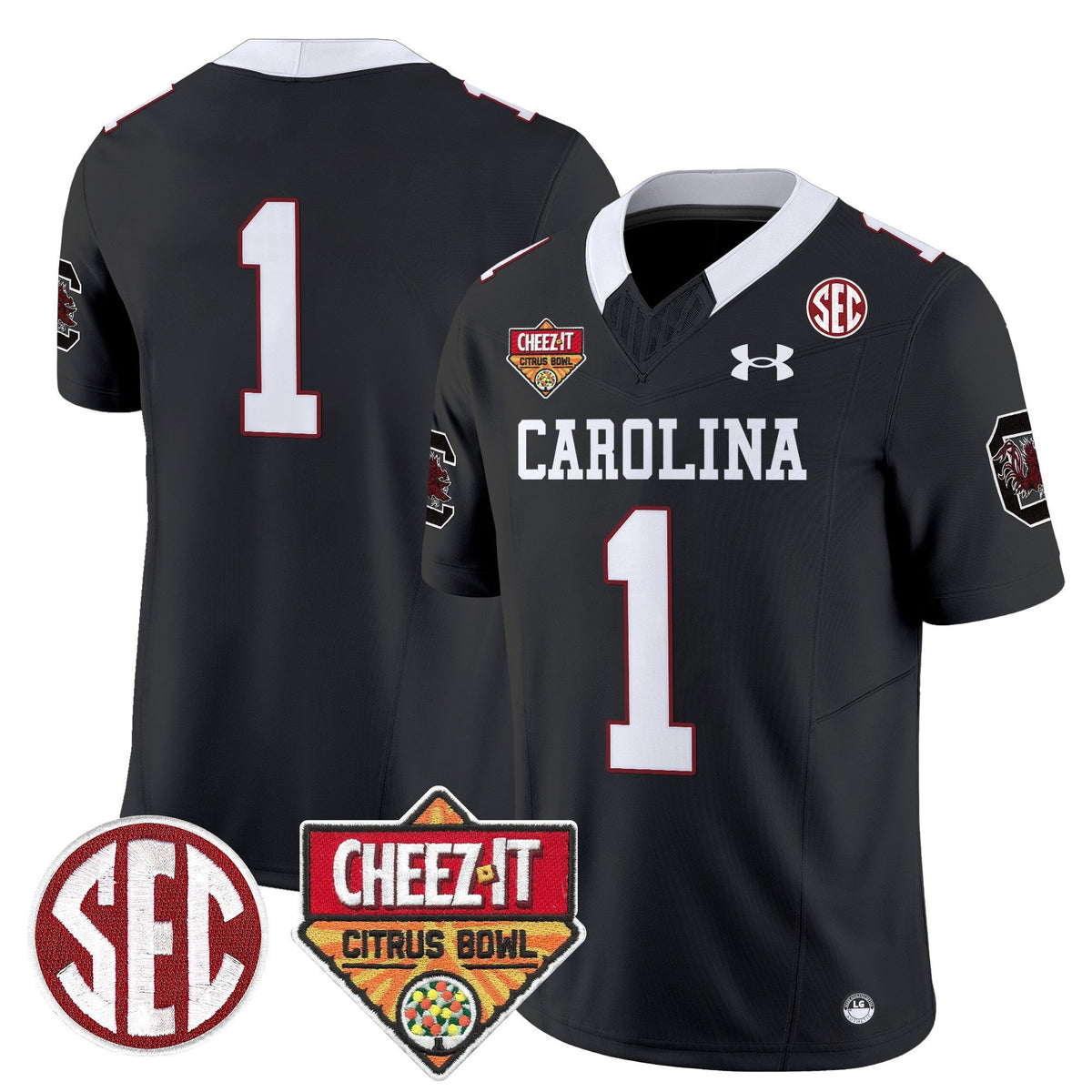 Men's South Carolina Gamecocks 1980 Throwback Cheez-It Citrus Bowl Patch Vapor Limited Jersey - All Stitched - image 16
