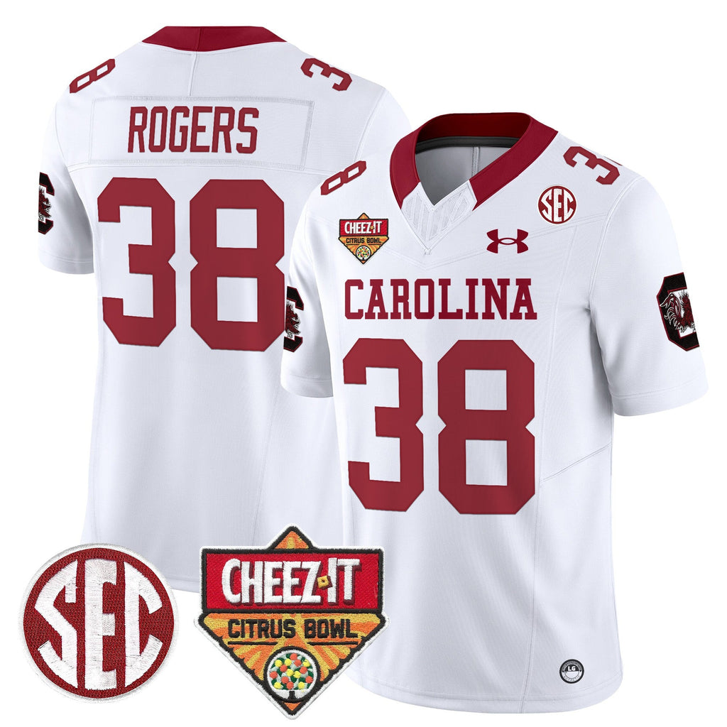 Men's South Carolina Gamecocks 1980 Throwback Cheez-It Citrus Bowl Patch Vapor Limited Jersey - All Stitched - image 17