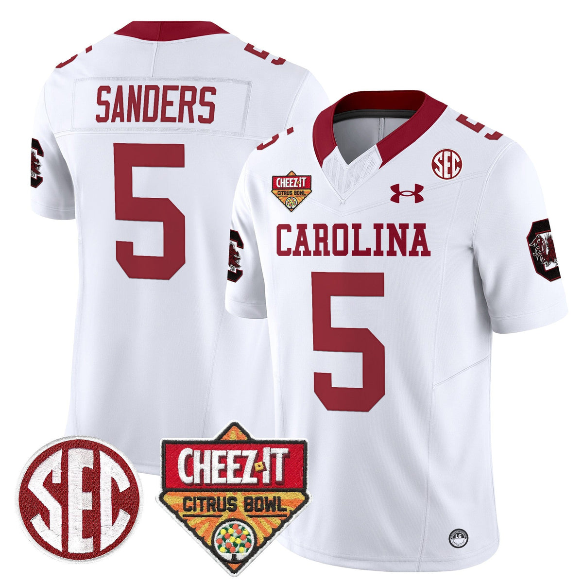 Men's South Carolina Gamecocks 1980 Throwback Cheez-It Citrus Bowl Patch Vapor Limited Jersey - All Stitched - image 19