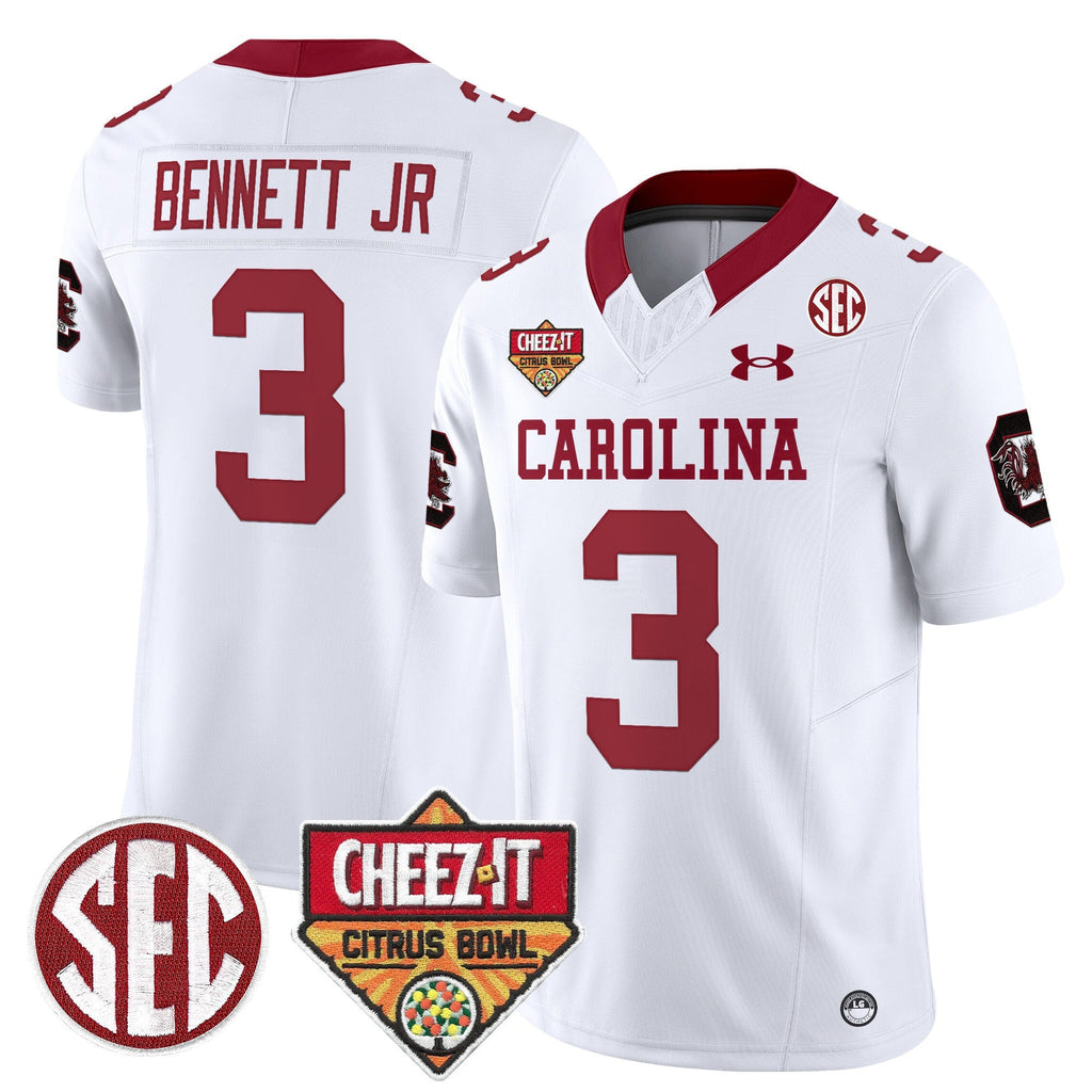 Men's South Carolina Gamecocks 1980 Throwback Cheez-It Citrus Bowl Patch Vapor Limited Jersey - All Stitched - image 20