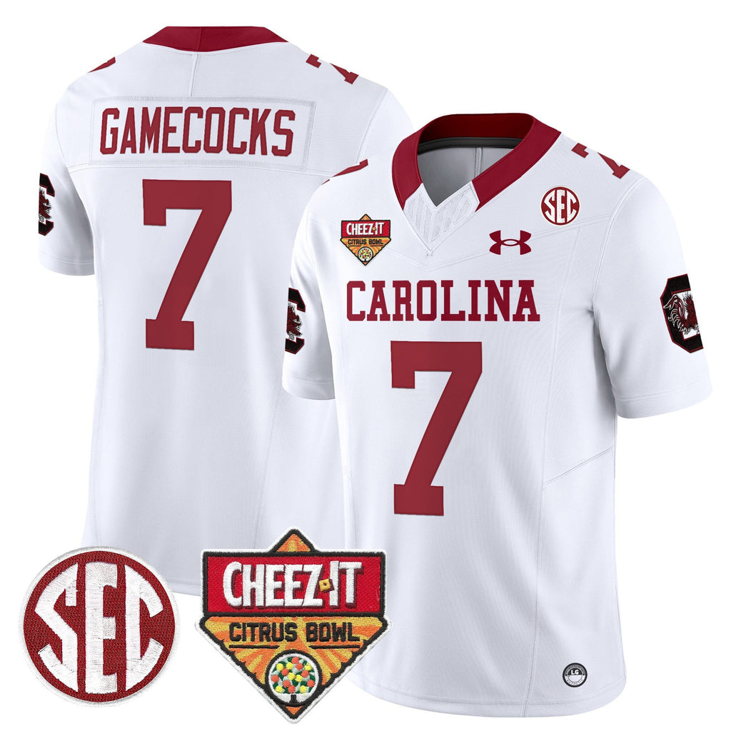 Men's South Carolina Gamecocks 1980 Throwback Cheez-It Citrus Bowl Patch Vapor Limited Jersey - All Stitched - image 22