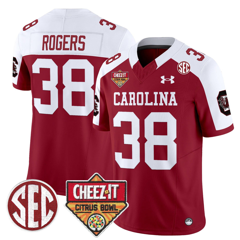 Men's South Carolina Gamecocks 1980 Throwback Cheez-It Citrus Bowl Patch Vapor Limited Jersey - All Stitched - image 25