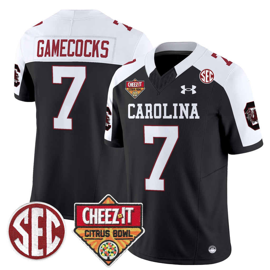 Men's South Carolina Gamecocks 1980 Throwback Cheez-It Citrus Bowl Patch Vapor Limited Jersey - All Stitched - image 38