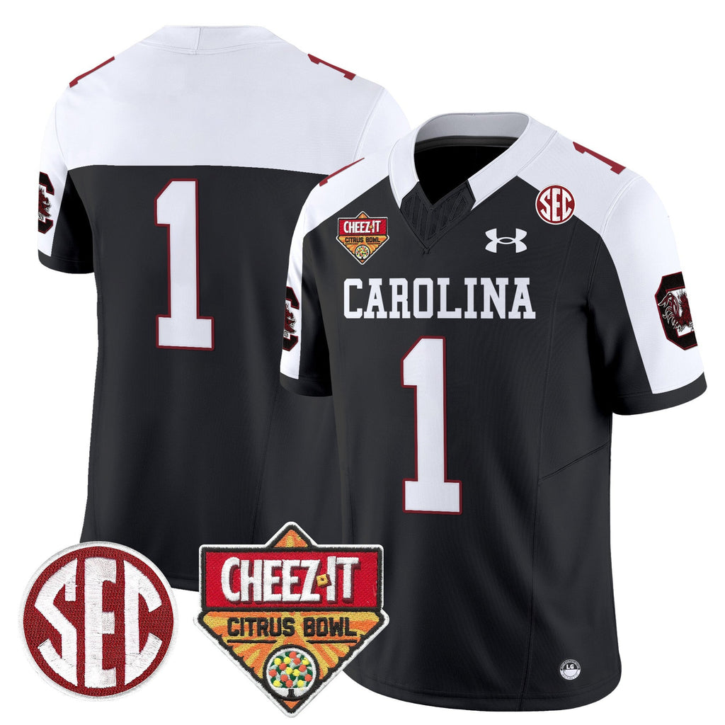 Men's South Carolina Gamecocks 1980 Throwback Cheez-It Citrus Bowl Patch Vapor Limited Jersey - All Stitched - image 40