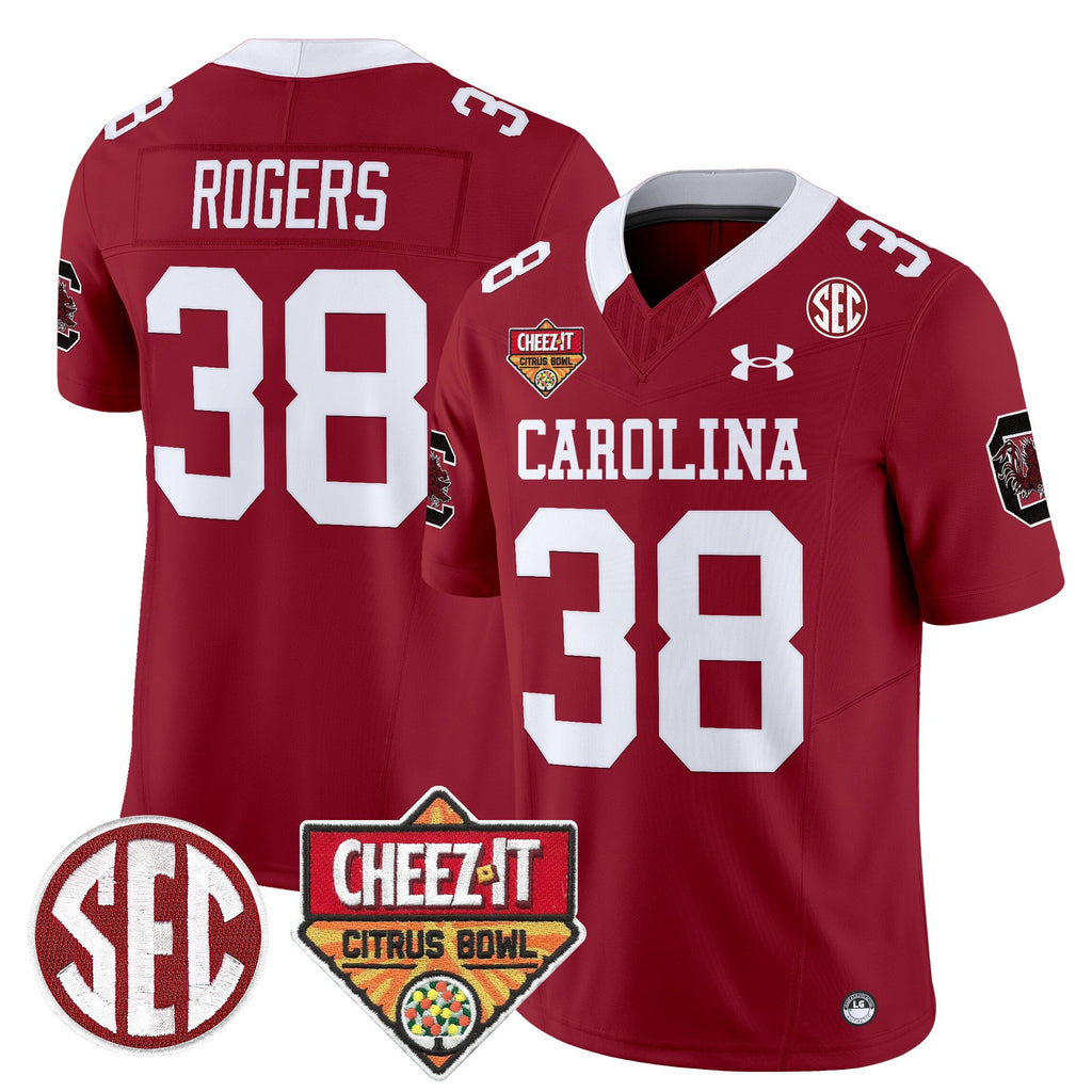 Men's South Carolina Gamecocks 1980 Throwback Cheez-It Citrus Bowl Patch Vapor Limited Jersey - All Stitched - image 1