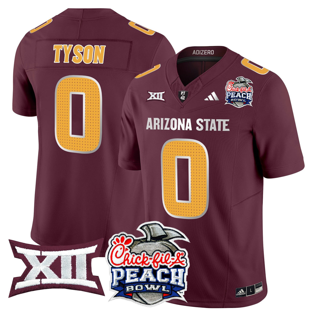 Men's Arizona State Sun Devils 2025 Peach Bowl Vapor Limited Jersey - All Stitched - image 83