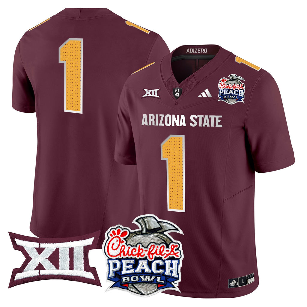 Men's Arizona State Sun Devils 2025 Peach Bowl Vapor Limited Jersey - All Stitched - image 88