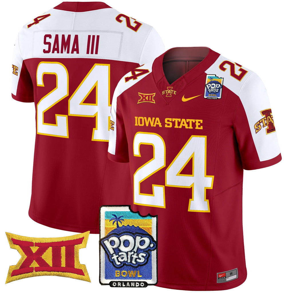Men's Iowa State Cyclones 2025 PopTarts Bowl Patch Vapor Limited Jersey - All Stitched - image 2