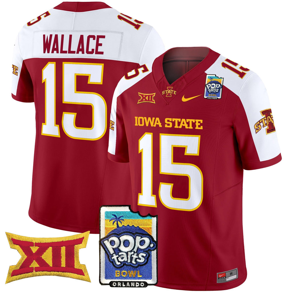 Men's Iowa State Cyclones 2025 PopTarts Bowl Patch Vapor Limited Jersey - All Stitched - image 5