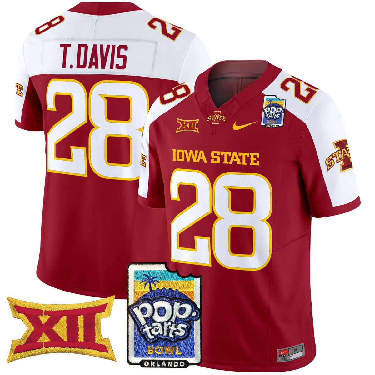 Men's Iowa State Cyclones 2025 PopTarts Bowl Patch Vapor Limited Jersey - All Stitched - image 6