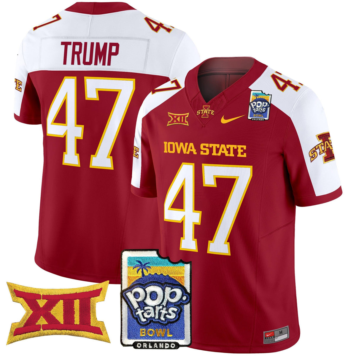 Men's Iowa State Cyclones 2025 PopTarts Bowl Patch Vapor Limited Jersey - All Stitched - image 7