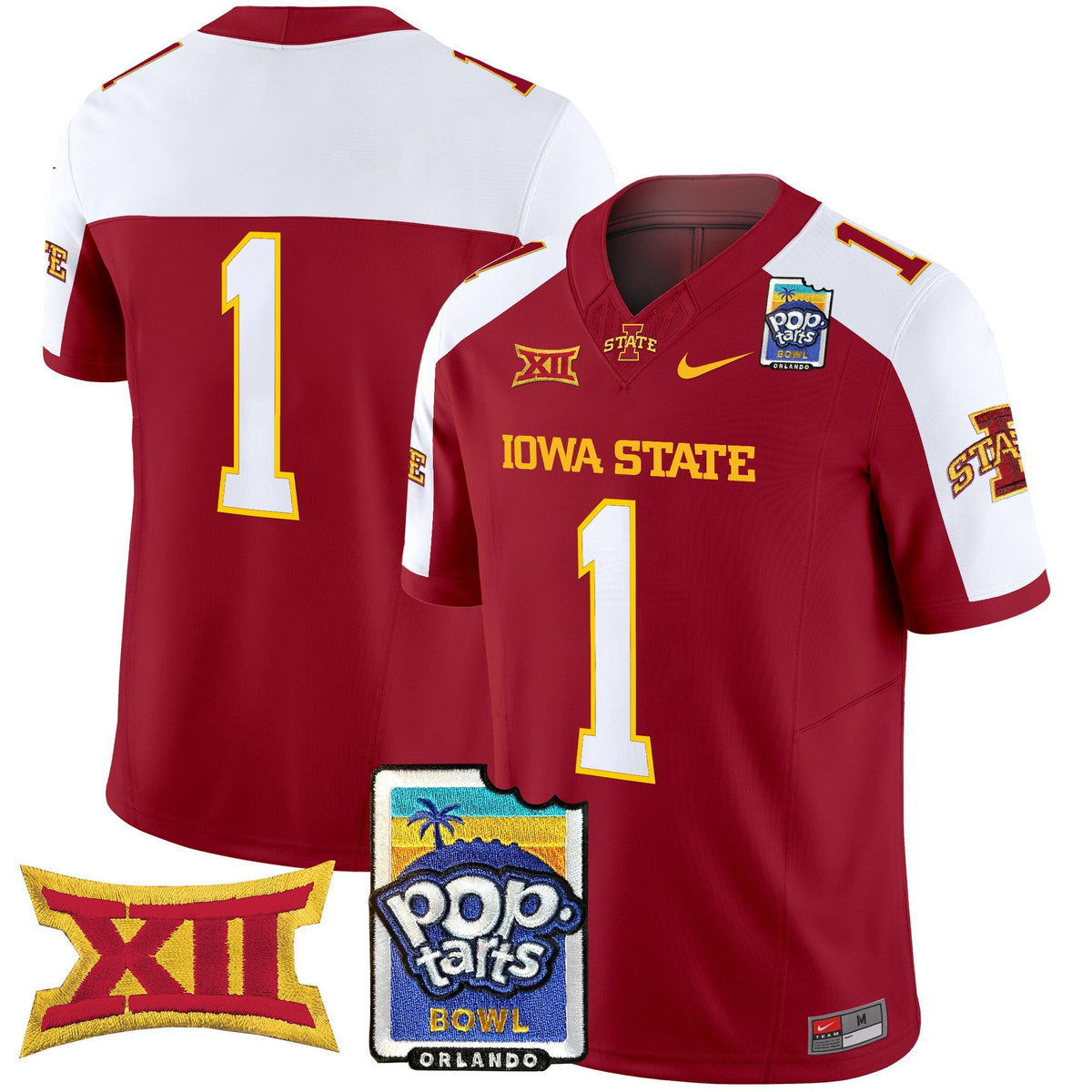 Men's Iowa State Cyclones 2025 PopTarts Bowl Patch Vapor Limited Jersey - All Stitched - image 8
