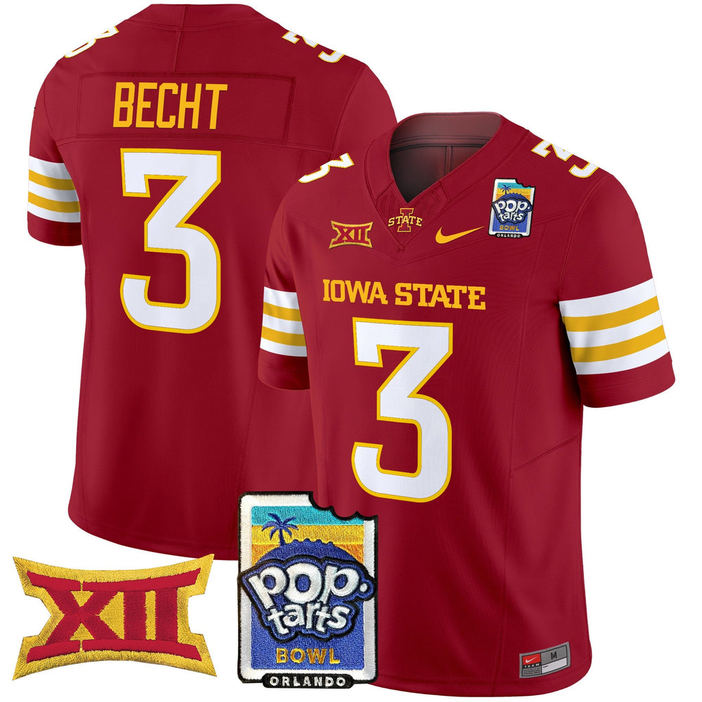 Men's Iowa State Cyclones 2025 PopTarts Bowl Patch Vapor Limited Jersey - All Stitched - image 17
