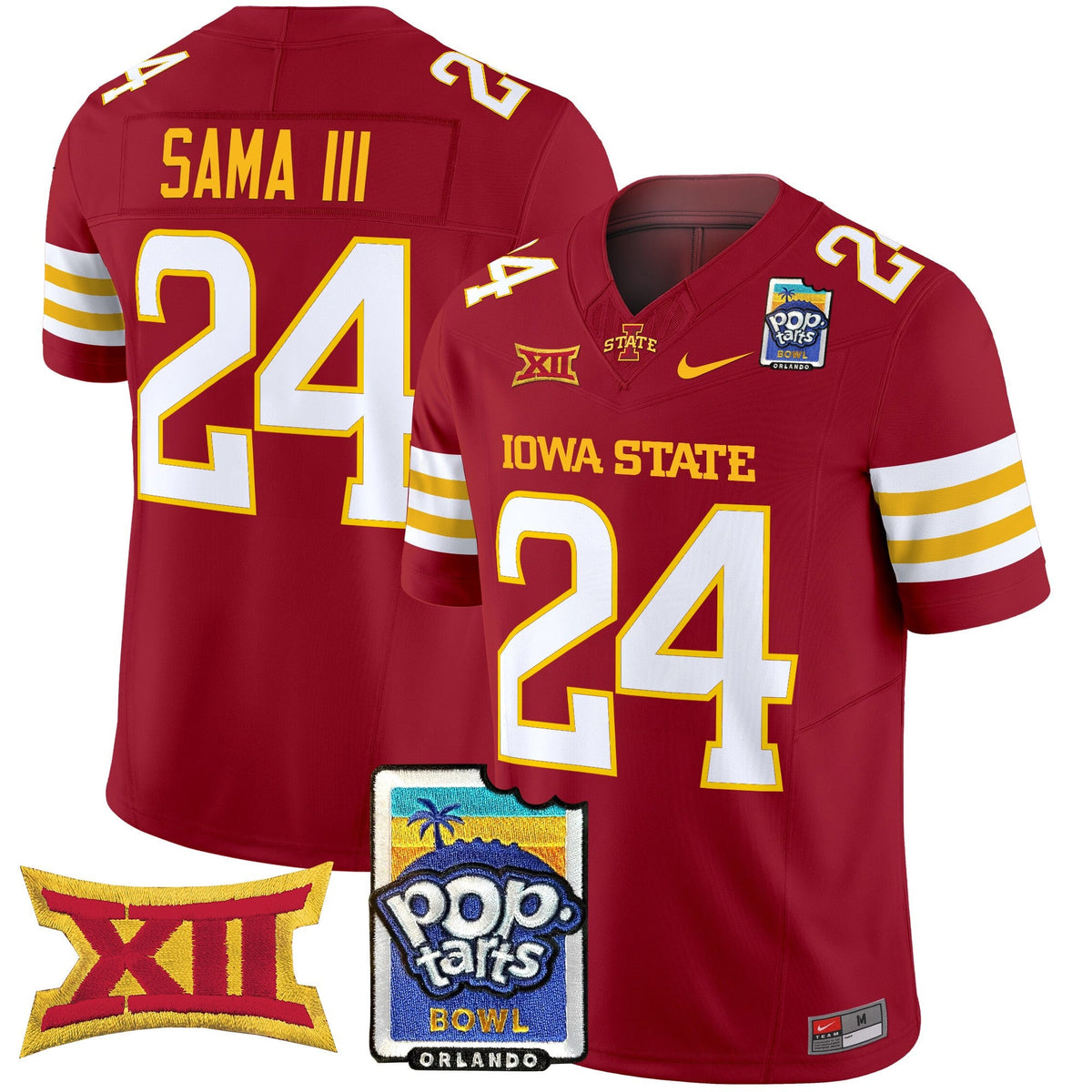 Men's Iowa State Cyclones 2025 PopTarts Bowl Patch Vapor Limited Jersey - All Stitched - image 18