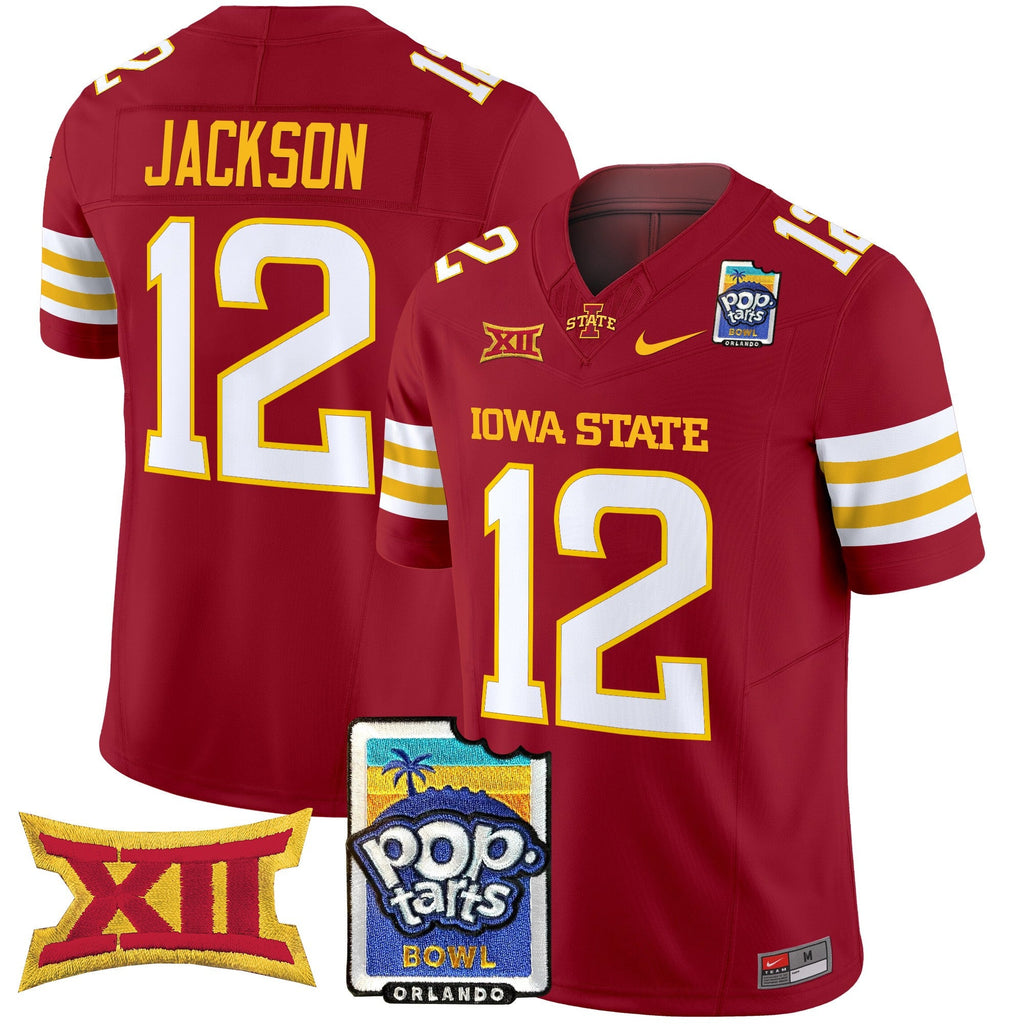Men's Iowa State Cyclones 2025 PopTarts Bowl Patch Vapor Limited Jersey - All Stitched - image 20