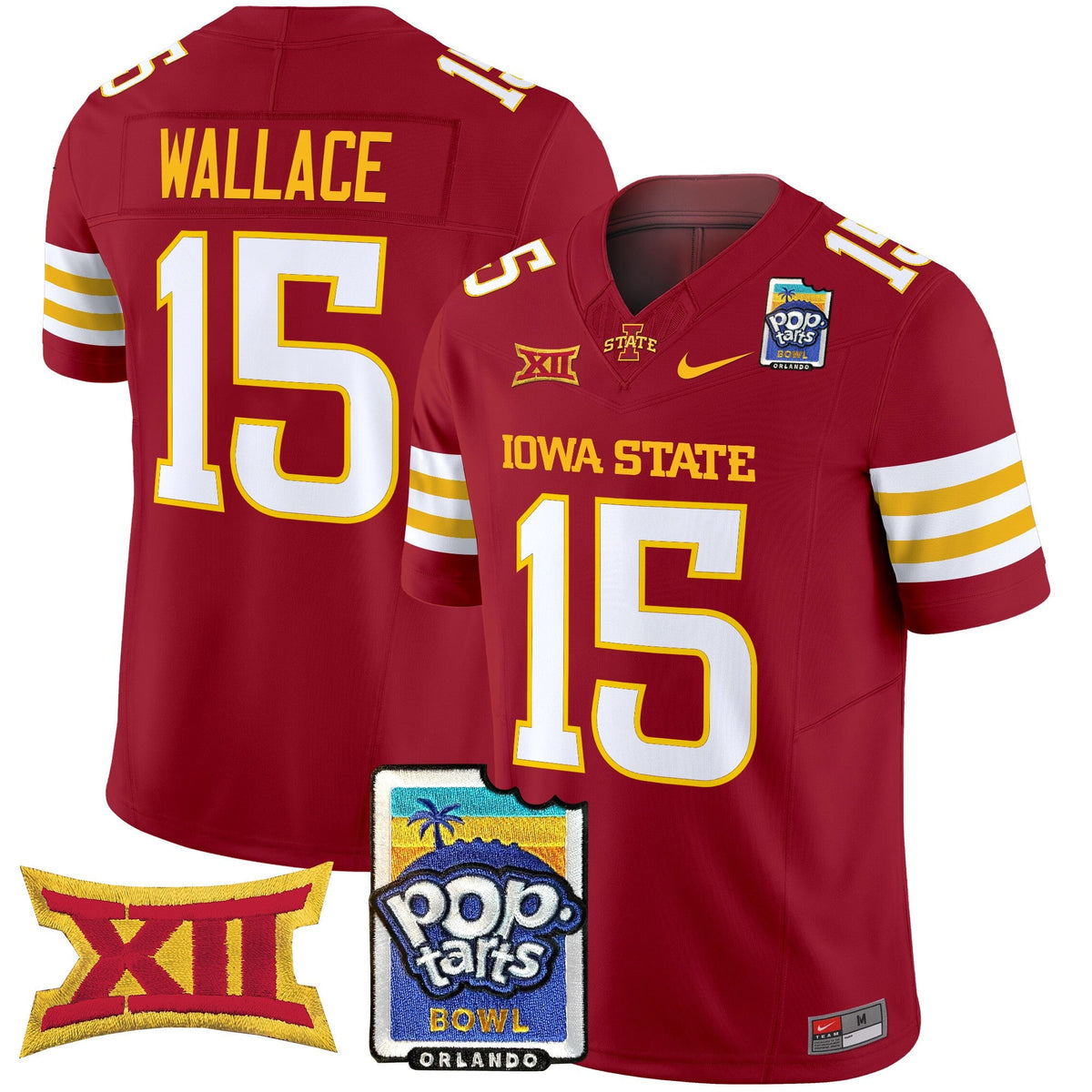 Men's Iowa State Cyclones 2025 PopTarts Bowl Patch Vapor Limited Jersey - All Stitched - image 21