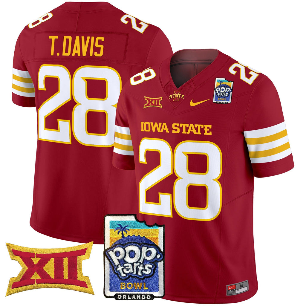Men's Iowa State Cyclones 2025 PopTarts Bowl Patch Vapor Limited Jersey - All Stitched - image 22