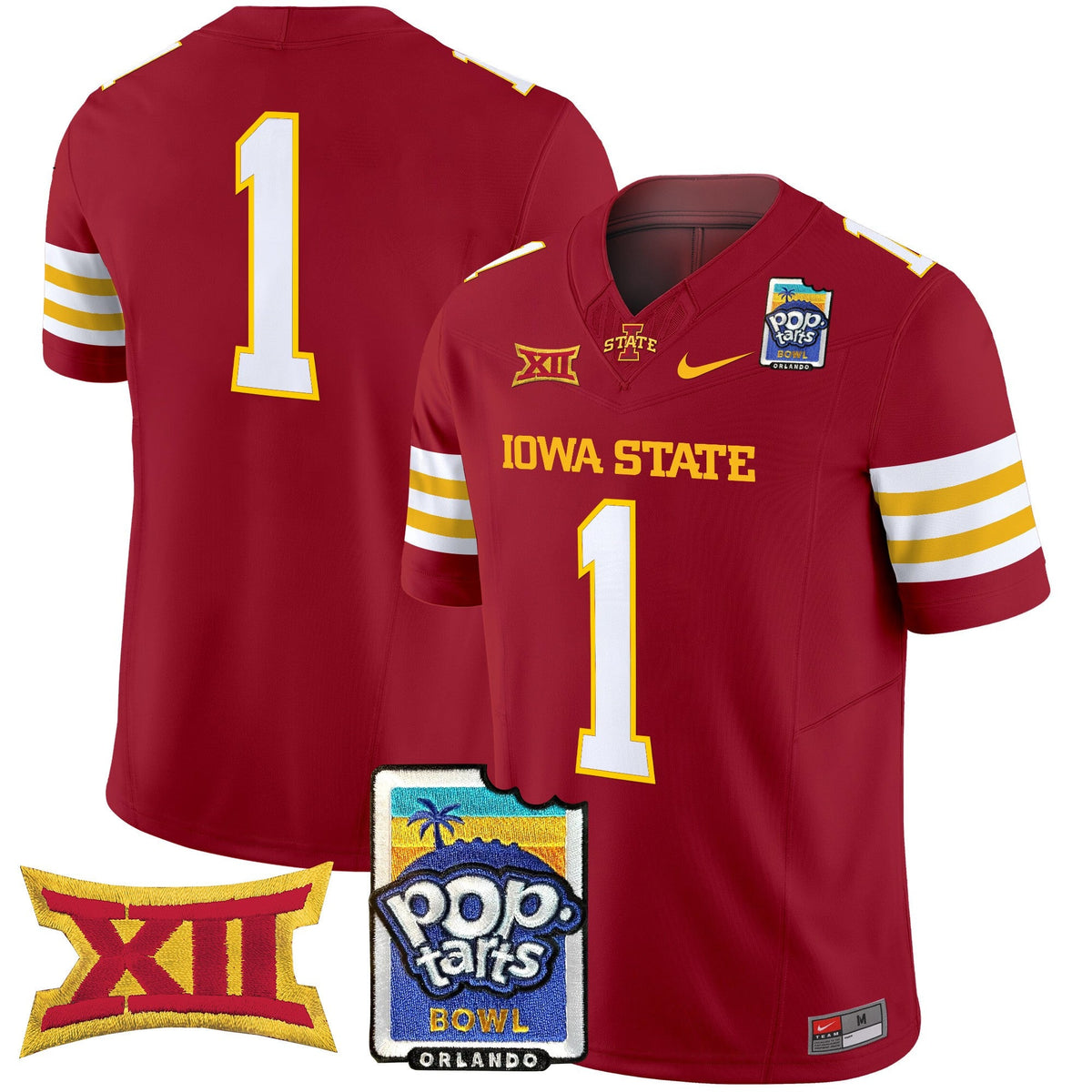 Men's Iowa State Cyclones 2025 PopTarts Bowl Patch Vapor Limited Jersey - All Stitched - image 24