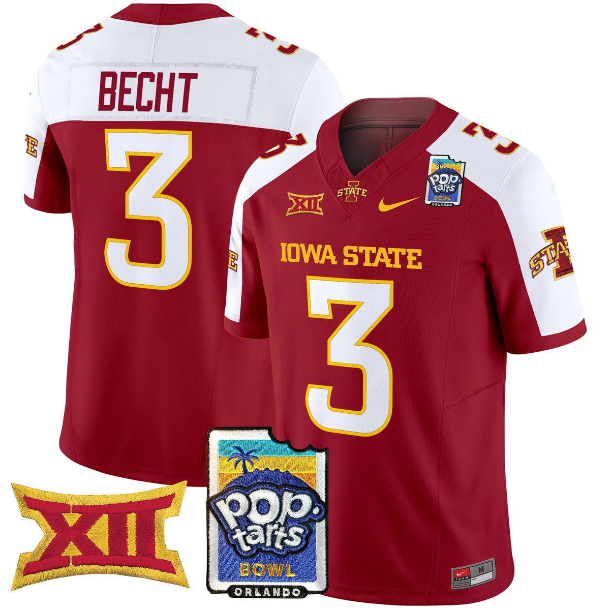 Men's Iowa State Cyclones 2025 PopTarts Bowl Patch Vapor Limited Jersey - All Stitched - image 1