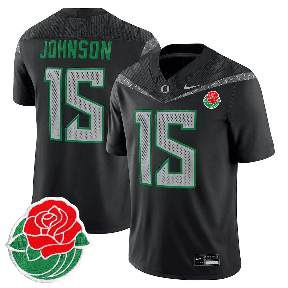 Men's Oregon Ducks Rose Bowl Patch Vapor Limited Jersey - All Stitched - image 2