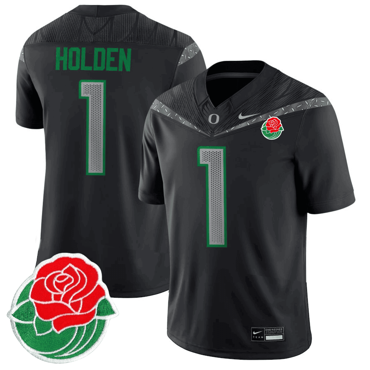 Men's Oregon Ducks Rose Bowl Patch Vapor Limited Jersey - All Stitched - image 4