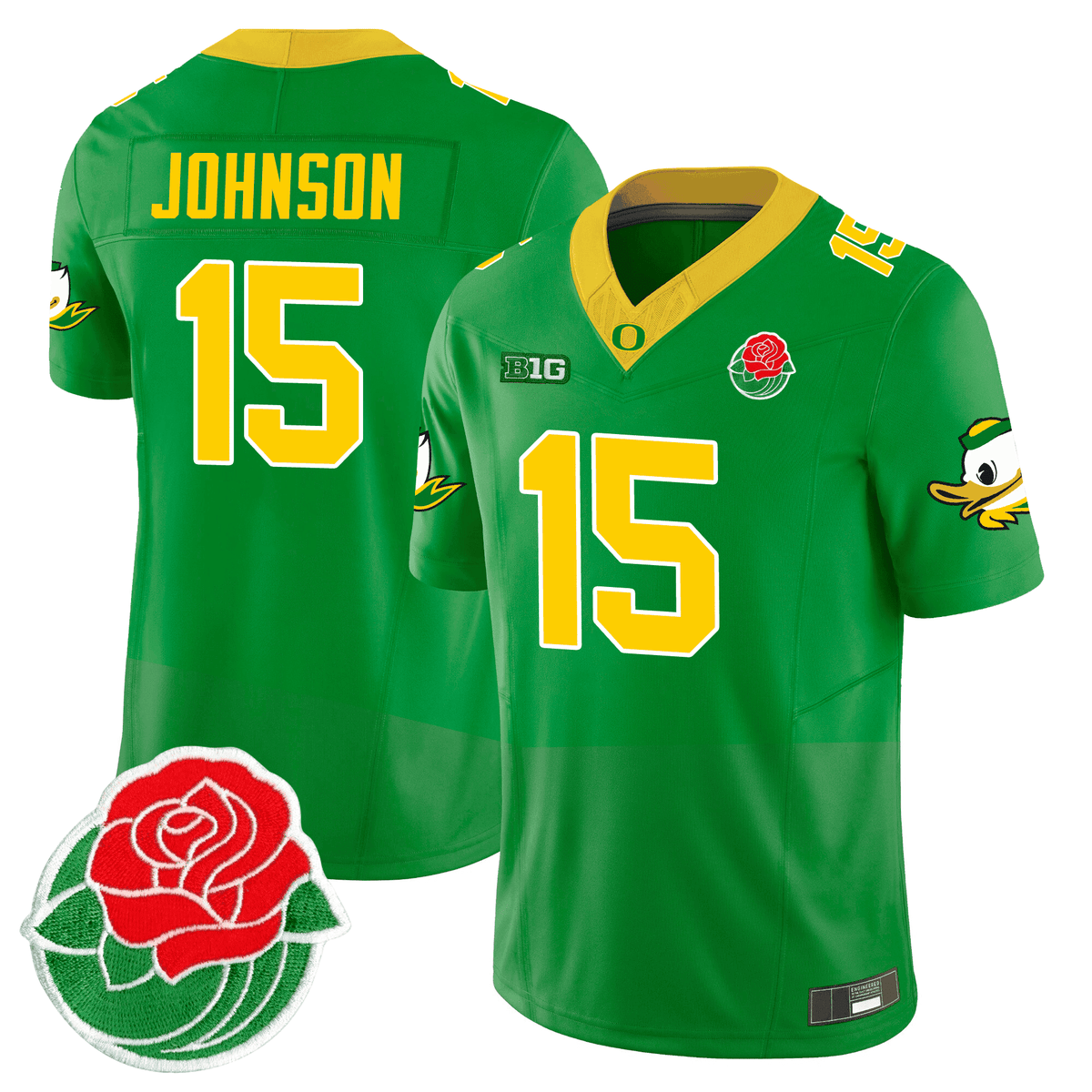 Men's Oregon Ducks Rose Bowl Patch Vapor Limited Jersey - All Stitched - image 6