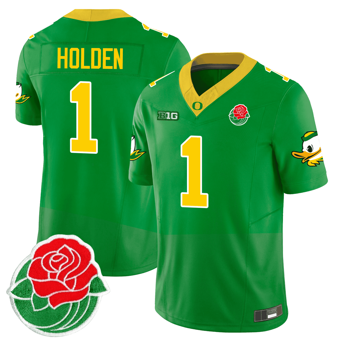 Men's Oregon Ducks Rose Bowl Patch Vapor Limited Jersey - All Stitched - image 8