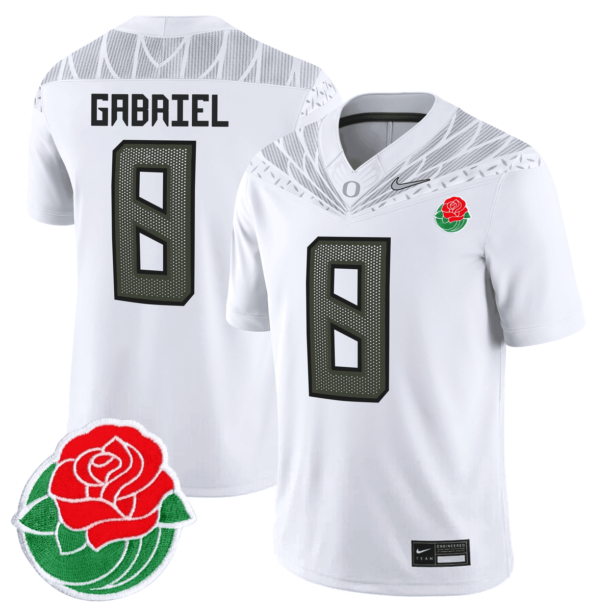 Men's Oregon Ducks Rose Bowl Patch Vapor Limited Jersey - All Stitched - image 9