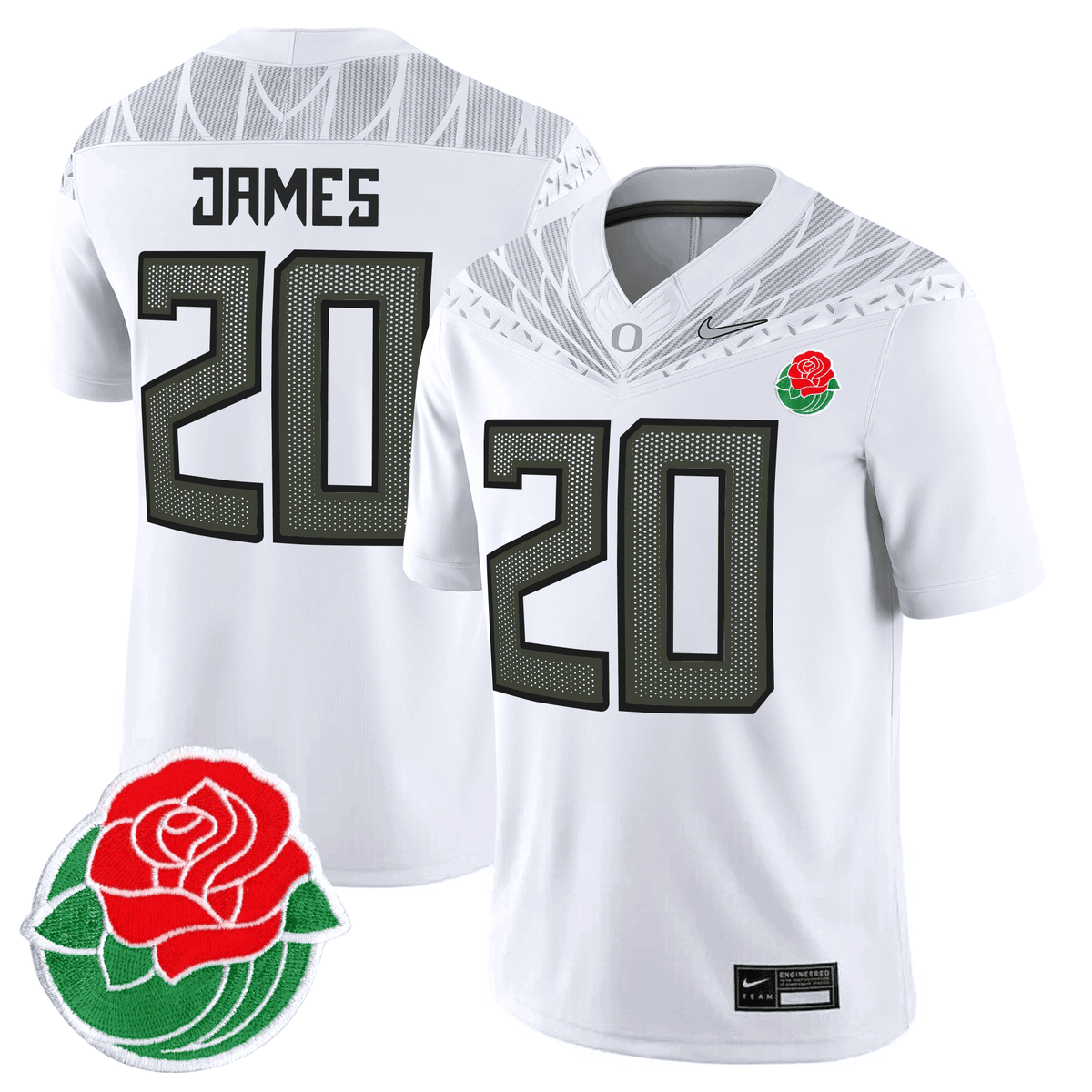 Men's Oregon Ducks Rose Bowl Patch Vapor Limited Jersey - All Stitched - image 11